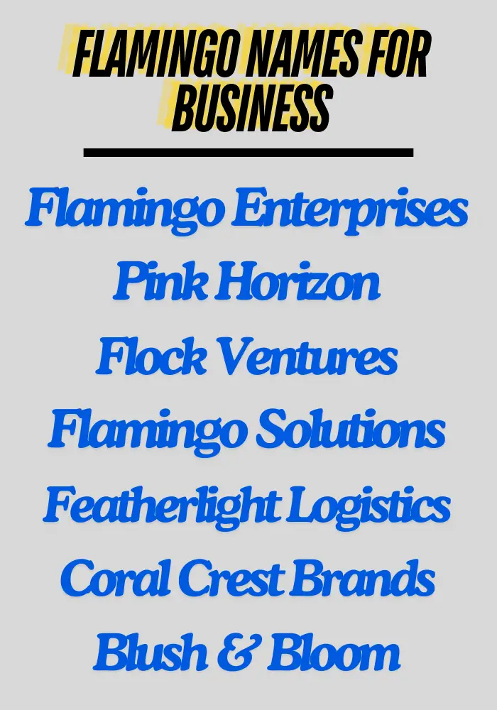 Flamingo names for business