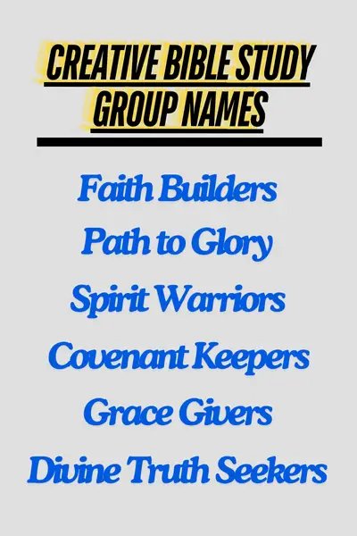 creative bible study group names