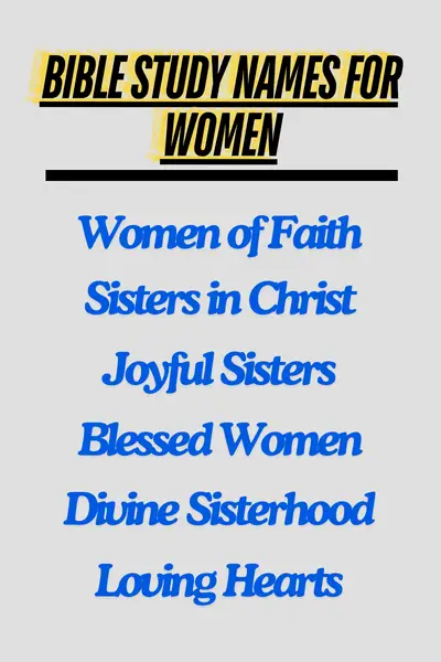 Bible study names for women