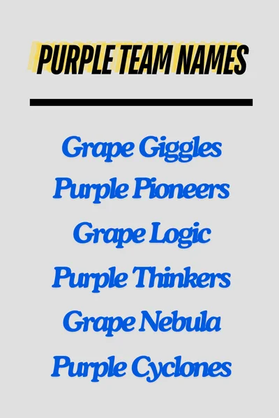 Purple Team Names