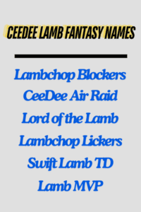 Ceedee Lamb Fantasy Names