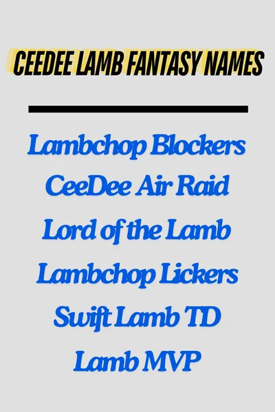 Ceedee Lamb Fantasy Names