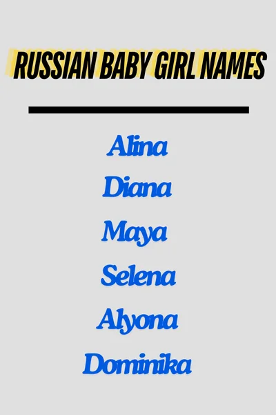 Russian Baby Girl Names