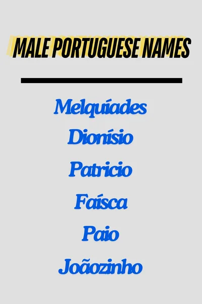 Male Portuguese Names