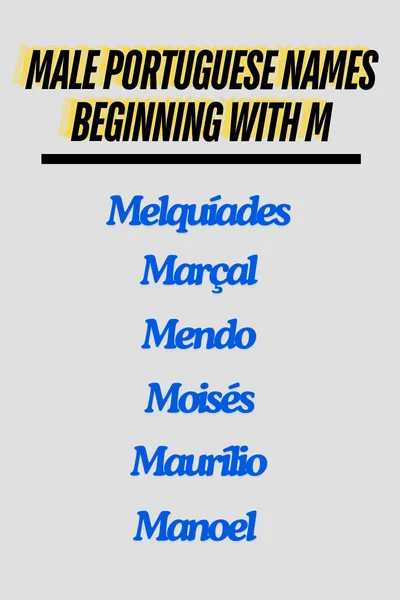 Male Portuguese names beginning with M