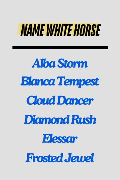 Name White Horse