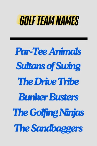 Golf Team Names