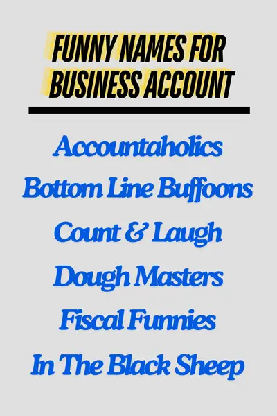 Funny names for business account