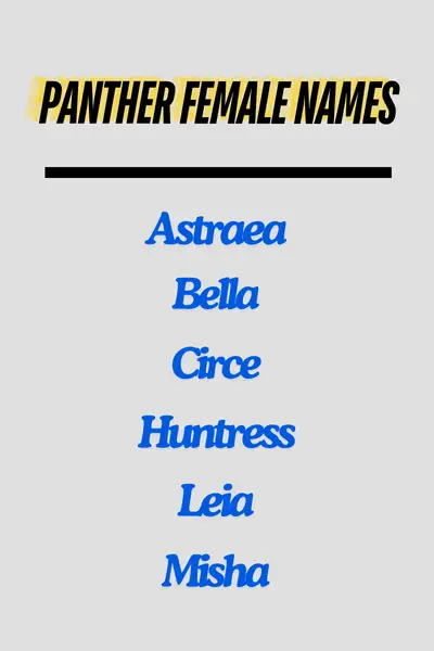 Panther Female Names