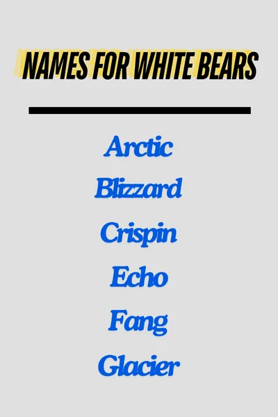 Names for White Bears