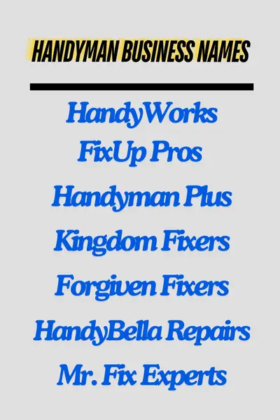 Handyman Business Names