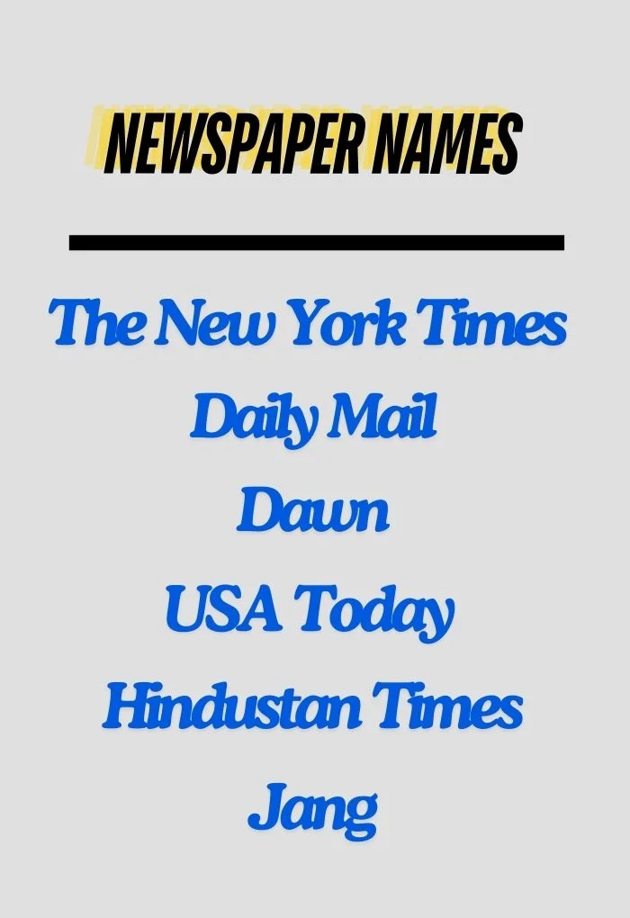 Newspaper Names