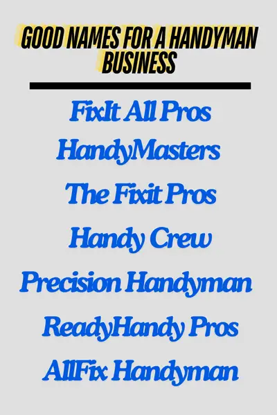 Good names for a handyman business