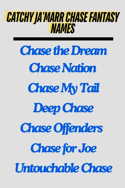 Ja'marr Chase Fantasy Names