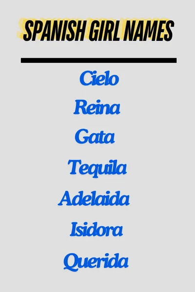 Spanish Girl Names