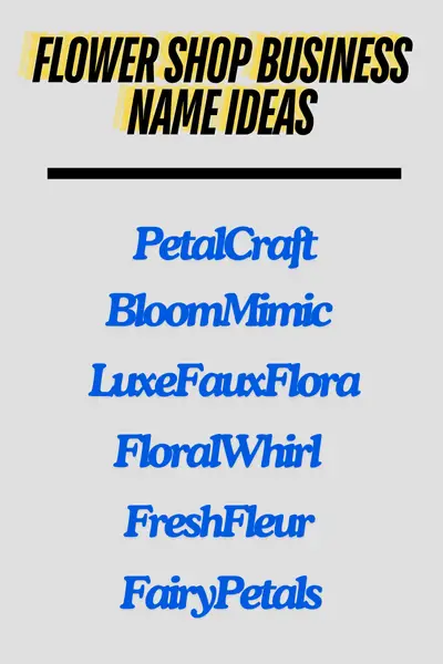 Flower Shop Business Name Ideas