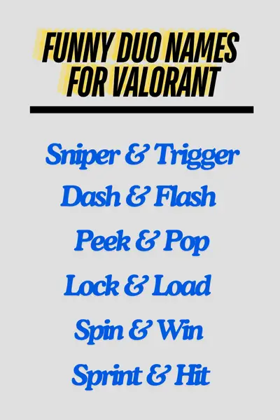 Funny Duo names for valorant