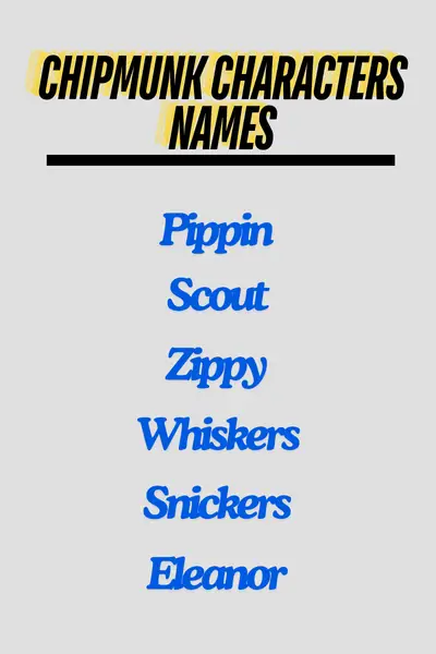 Chipmunk characters names