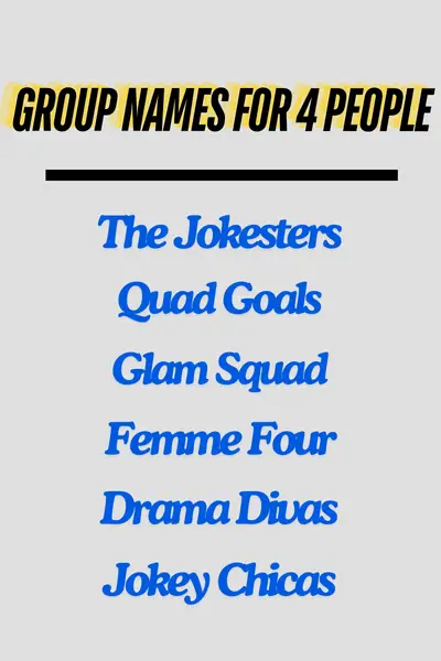 Group Names for 4 People