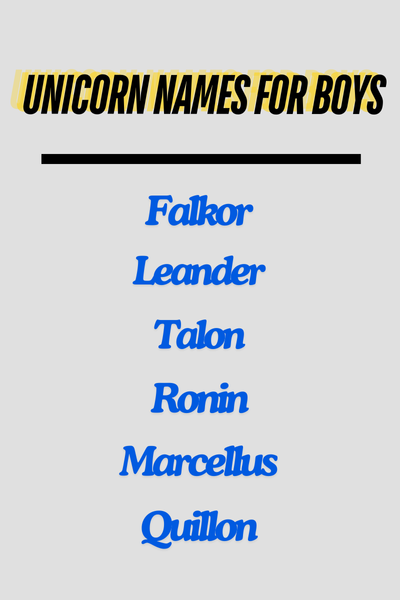 Catchy Unicorn Names With Meaning