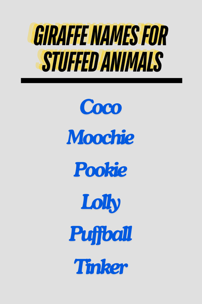 Giraffe Names for Stuffed Animals