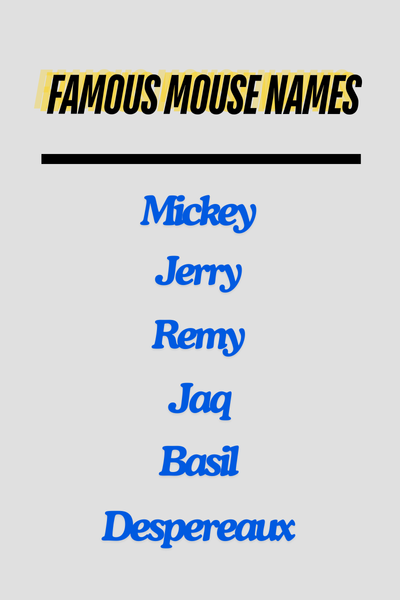 Famous mouse names