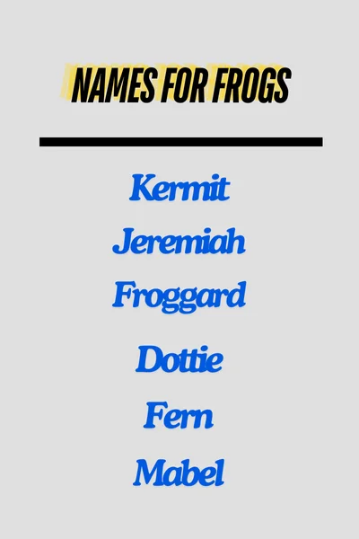 Names for Frogs