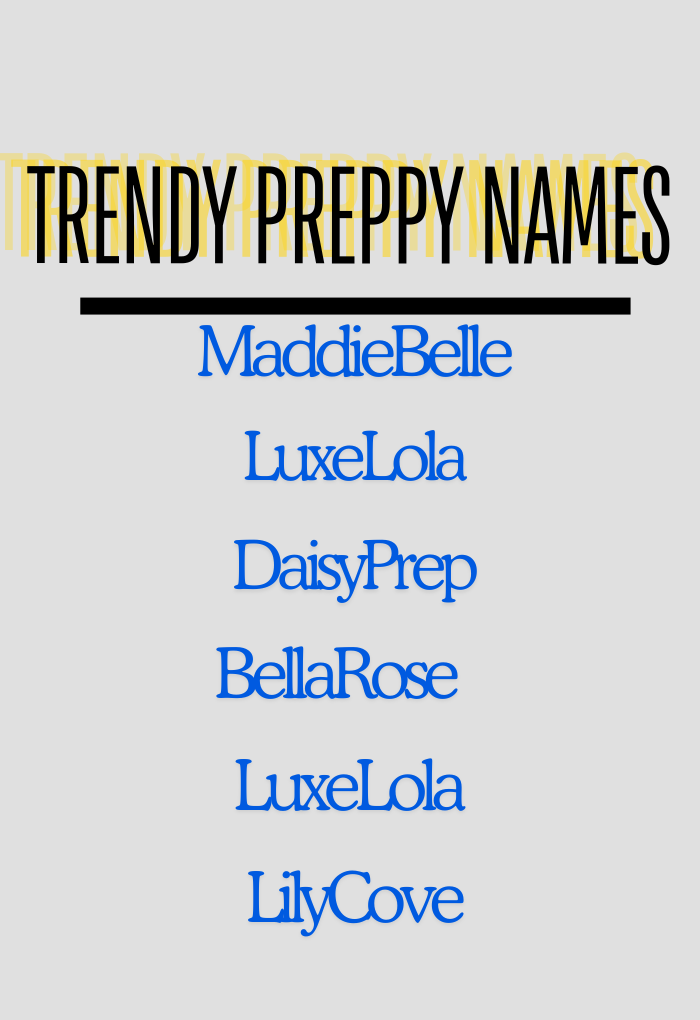 Preppy Names