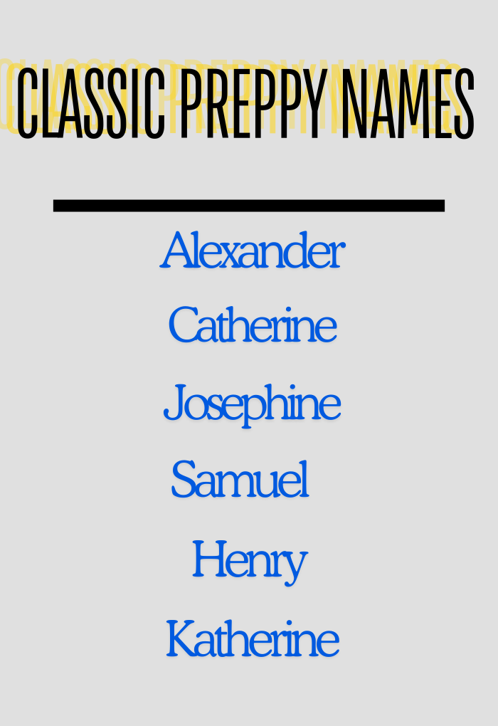Classic Preppy Names