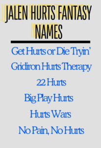 jalen hurts fantasy names