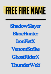 Free Fire Name