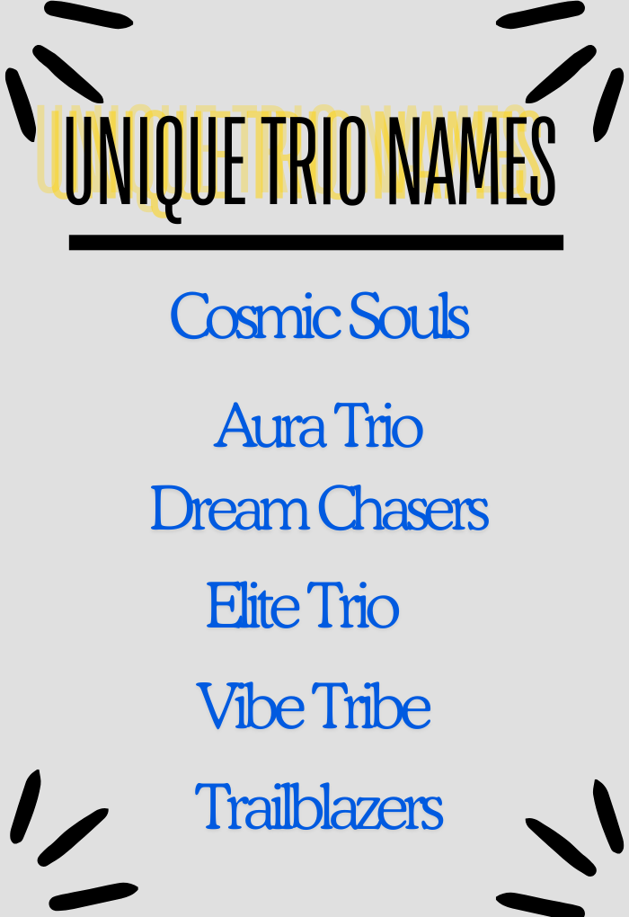 unique trio names
