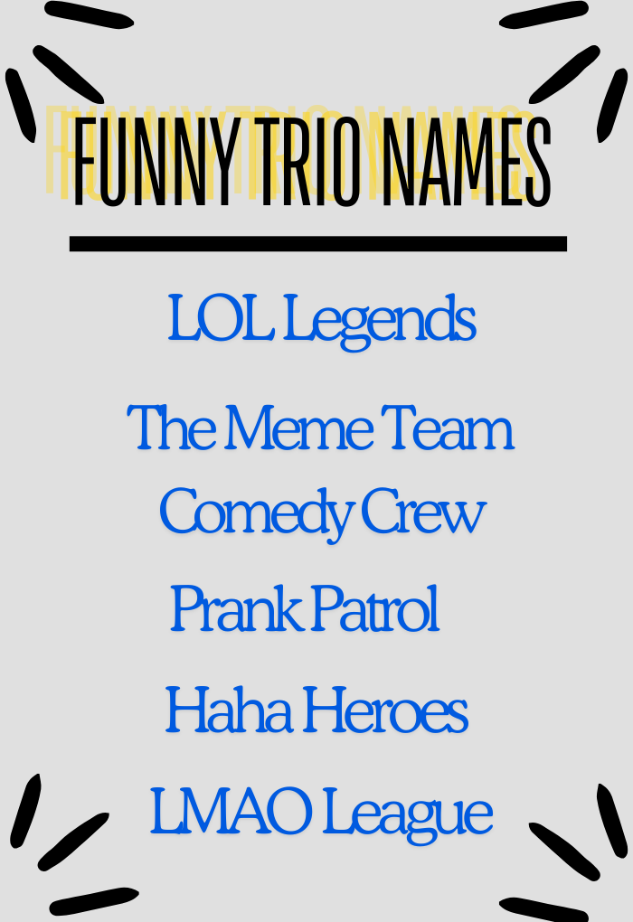 funny trio names