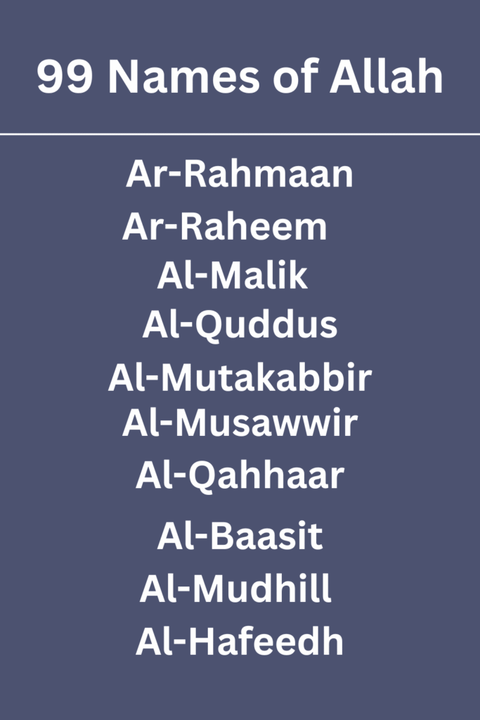 99 Names of Allah